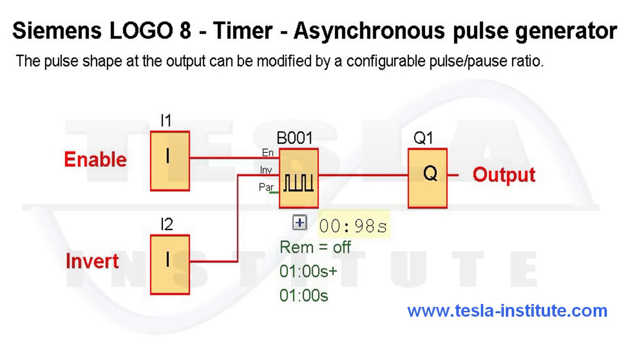Siemens LOGO 8 - Timer - Asynchronous pulse generator