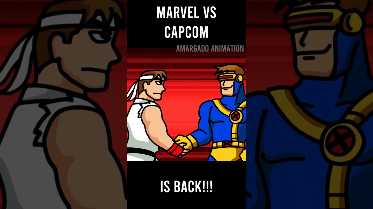 MARVEL VS CAPCOM 2 RYU VS CYCLOPS CARTOON ANIMATED