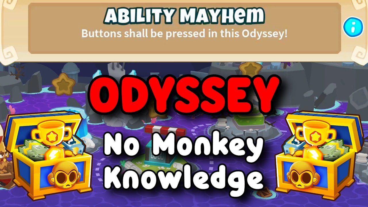 BTD6 Odyssey | No Monkey Knowledge Guide | Hard Mode Tutorial | Ability Mayhem