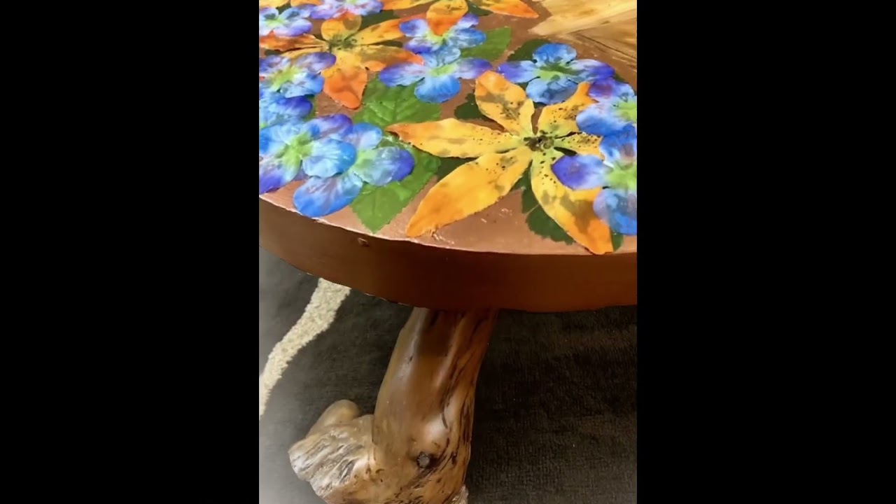 Before/After…Client’s Rustic End Table 