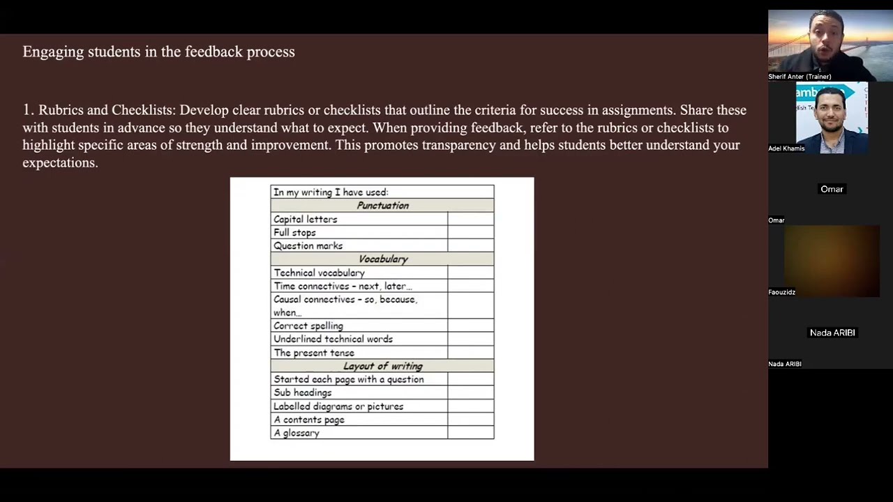 Engaging Students in the Feedback Process 🔂