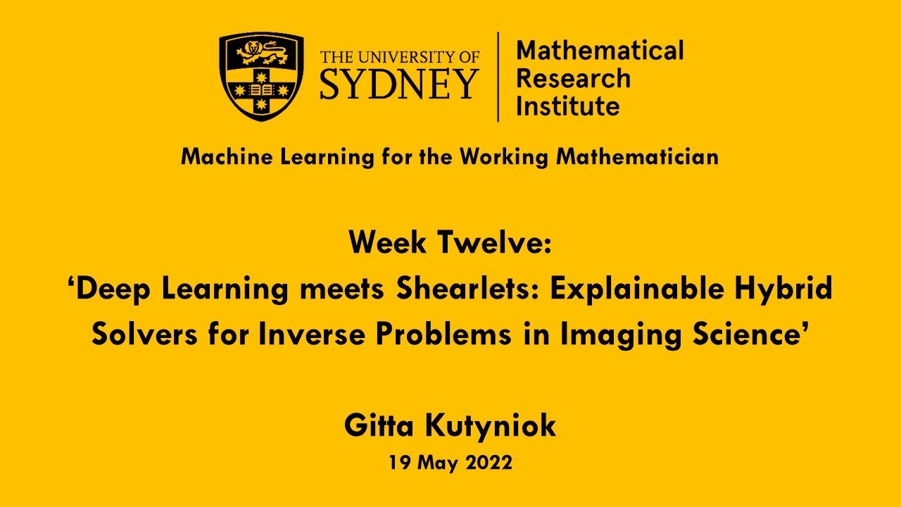 Deep Learning meets Shearlets: Gitta Kutyniok