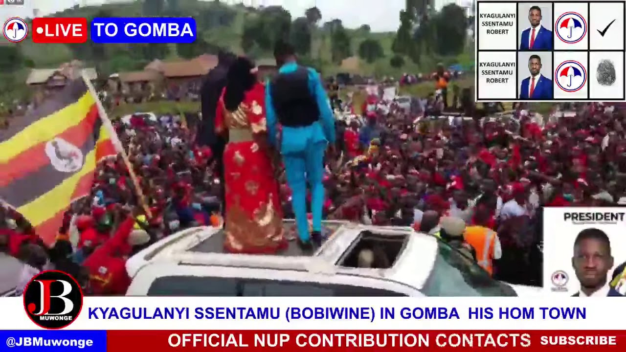 FULL BOBIWINE SPEECH IN GOMBA, HIS HOME TOWN AMDIST POLICE AND ARMY INTIMIDATION