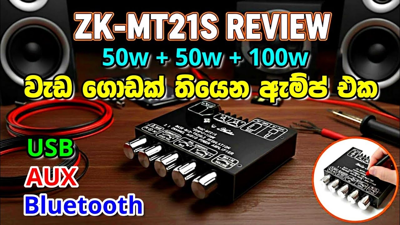 ZK-MT21S Subwoofer Amplifier 50W×2+100W How to Assemble and Testing 