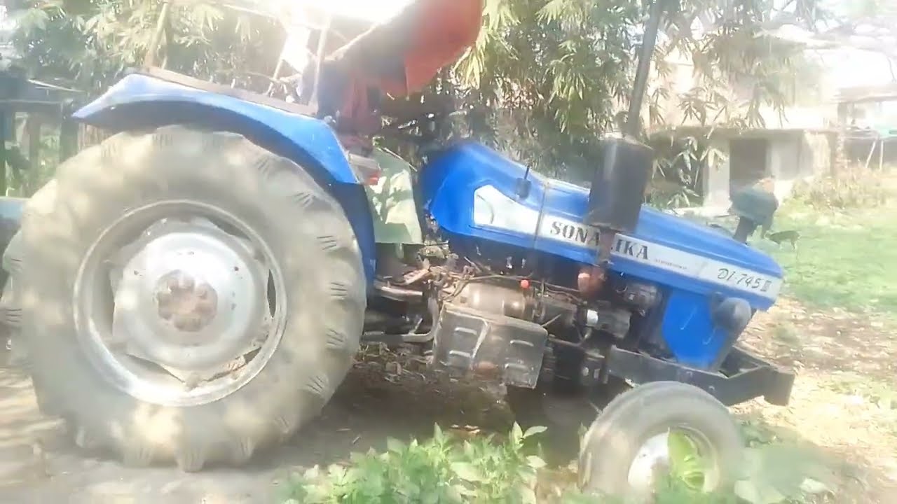 Sonalika Di 745 🚜 Sonalika 745 DI Tractor and trolley video trolley Uber loading video and tractor