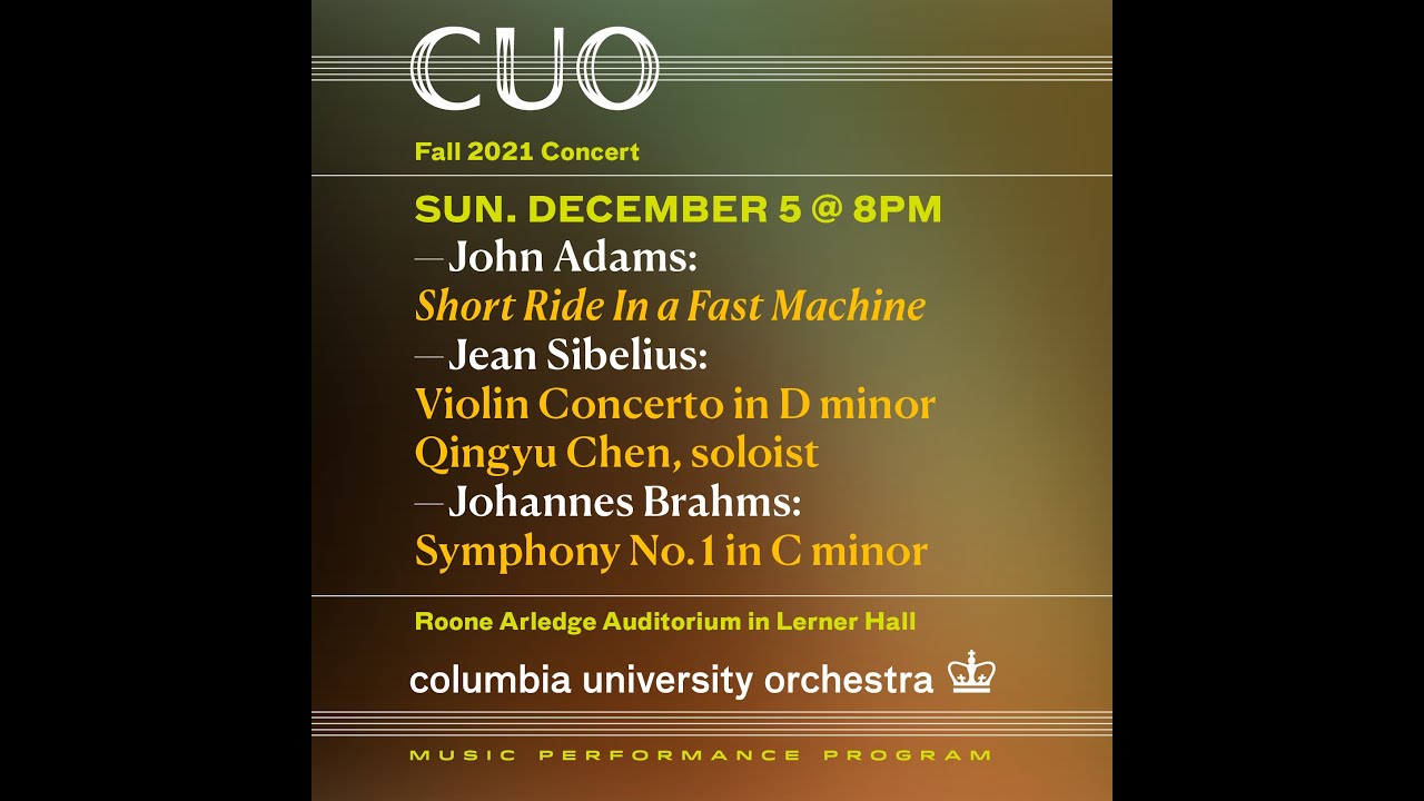 CUO-Columbia University Orchestra Fall concert 12/5/2021