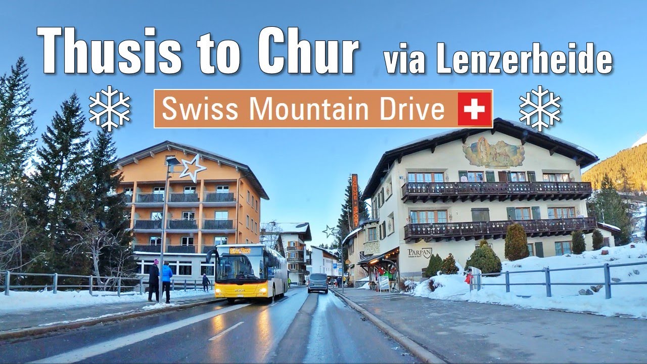 Winter Wonderland 🇨🇭 Swiss Mountain Drive [4K] • Thusis to Chur via Lenzerheide • Scenic Drive
