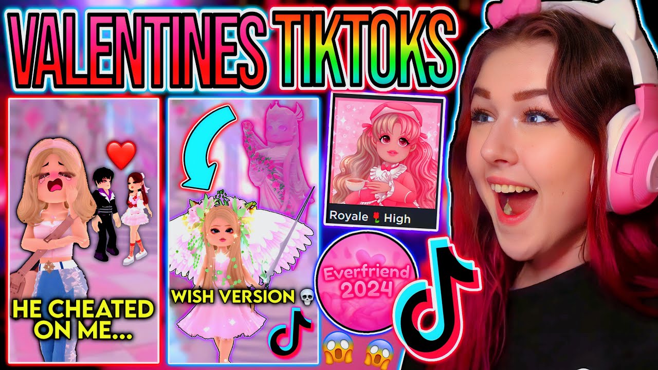 REACTING TO THE BEST VALENTINES DAY ROYALE HIGH TIKTOKS FOR THE EVERFRIEND UPDATE! || ROBLOX