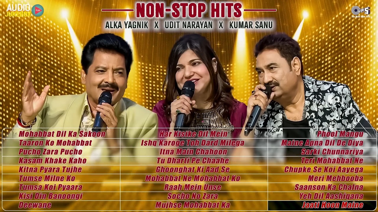 Nonstop Hits Of Udit Narayan, Alka Yagnik & Kumar sanu | Evergreen Bollywood Hits | 90s Hindi Songs