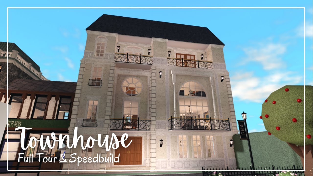 Clairmont Family Townhouse | Tour & Speedbuild | Part 1 | Bloxburg City Build ep. 21