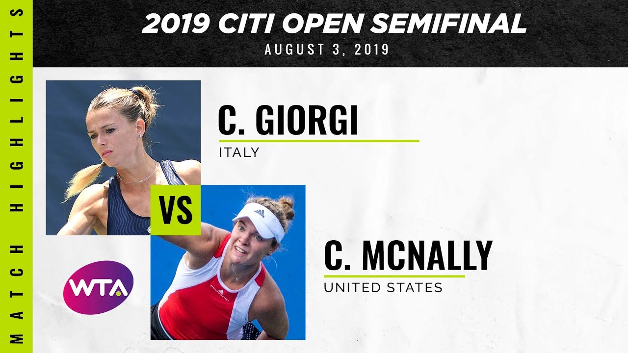 Camila Giorgi vs. Catherine McNally | 2019 Citi Open Semifinal | WTA Highlights