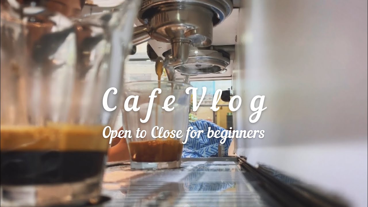 How to clean Espresso machine, Open to close cafe, Work at cafe as a barista, Cafe vlog, Latte art