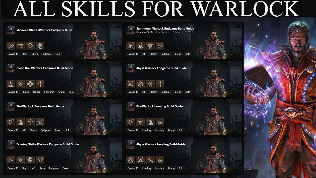 🔥 All Warlock Skills Showcase | Diablo II: Resurrected Season 13