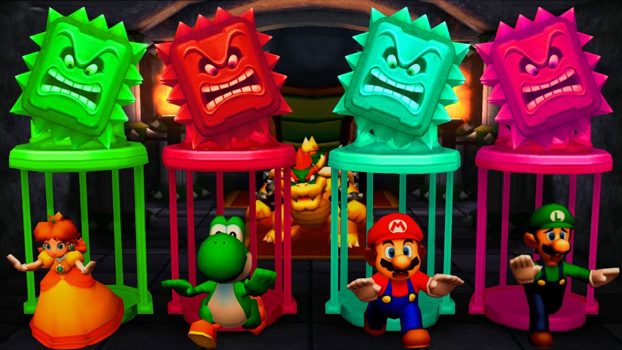 【マリオパーティ3DS】ミニゲームデイジーVsヨッシーVsマリオVsルイージ(CPU最強 たつじん)