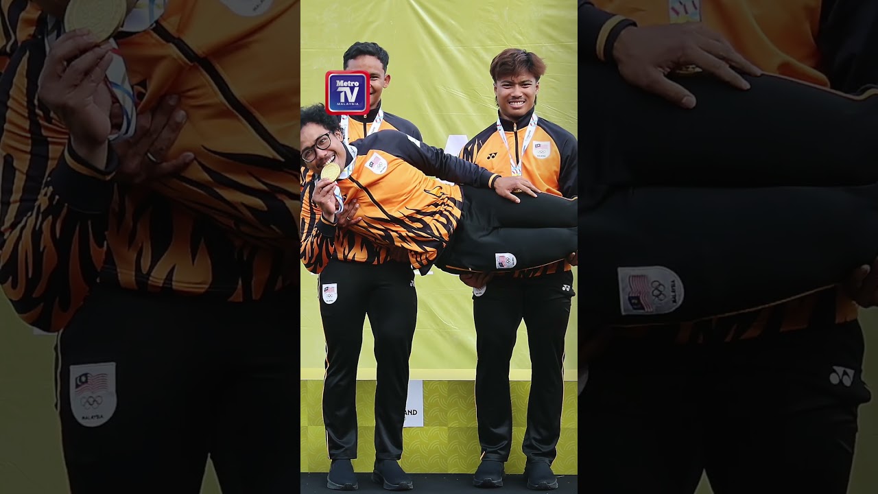 Trio pecut lelaki pecah rekod kebangsaan ketika menang emas