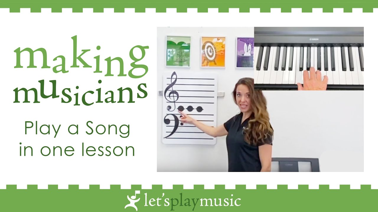 Play a Song in One Lesson | Let's Play Music | Making Musicians at Home | Hot Cross Buns