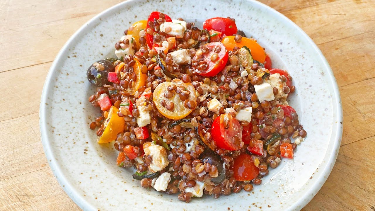 Salade de lentilles – vinaigrette à l’échalote - Recette végétarienne