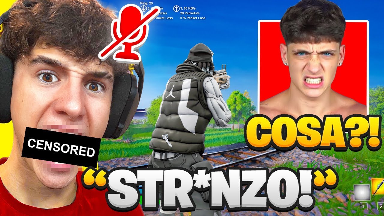 FINGO DI MUTARMI e INSULTO il mio AMICO su Fortnite!! TROLL *EPICO*