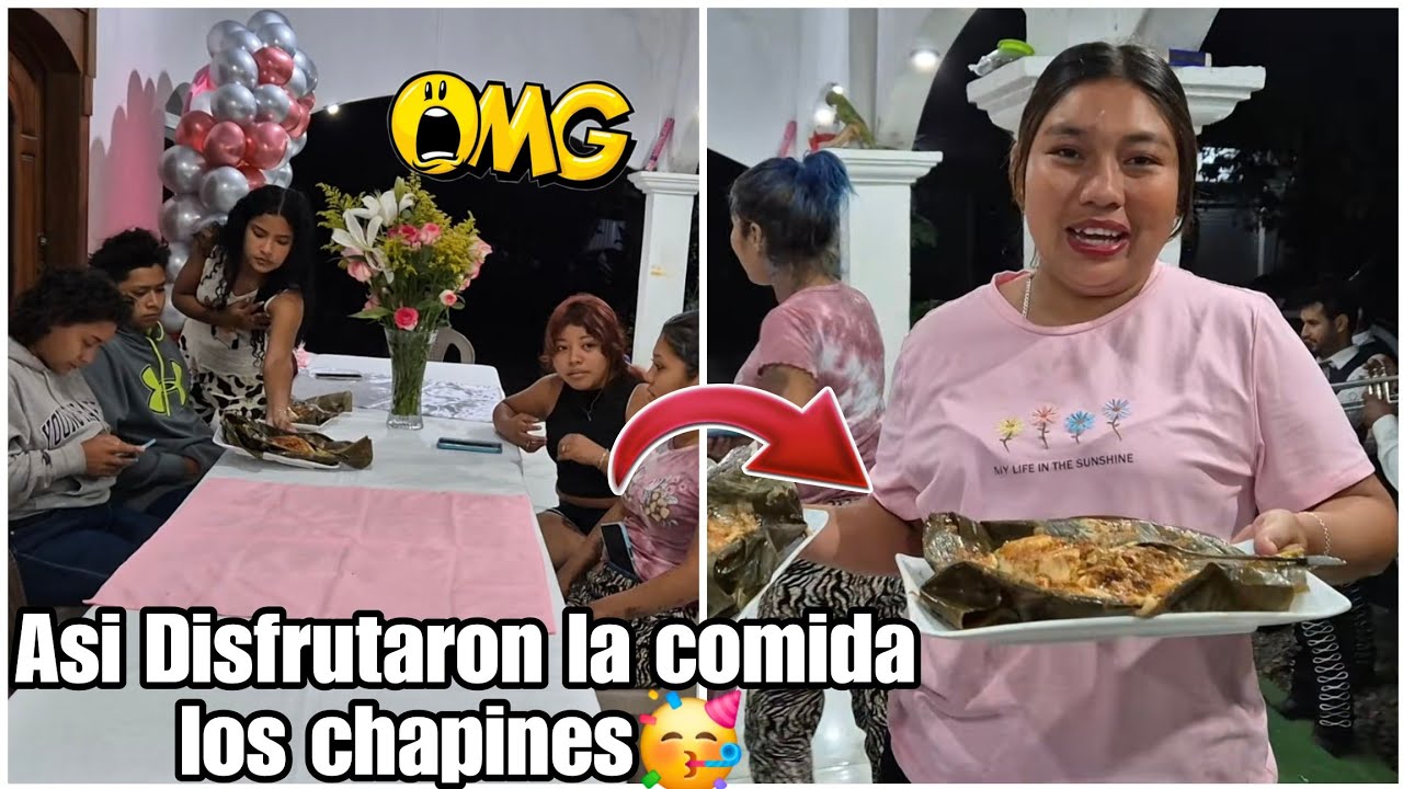 OMG Con gran banquete BiBi resive a sus invitados en la serenata, mucha comida😱