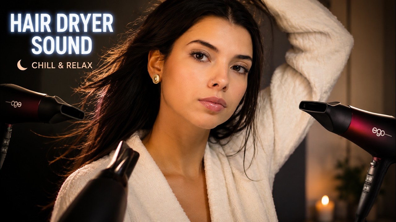 Расслабься, как после горячего душа | 12ч Шум фена ASMR для отдыха