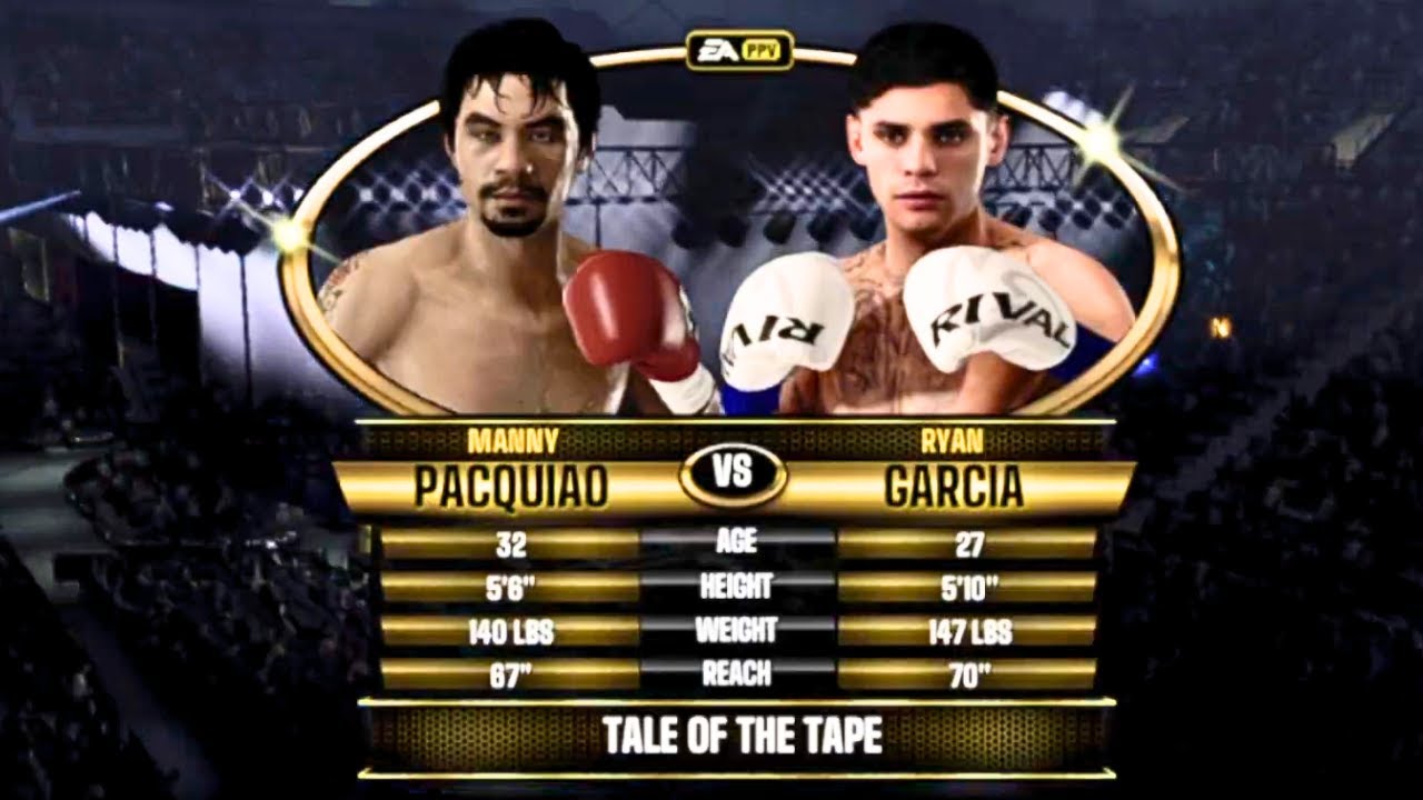 Manny Pacquiao vs Ryan Garcia FULL FIGHT | Fight Night Forever AI Simulation Gameplay (CPU vs CPU)