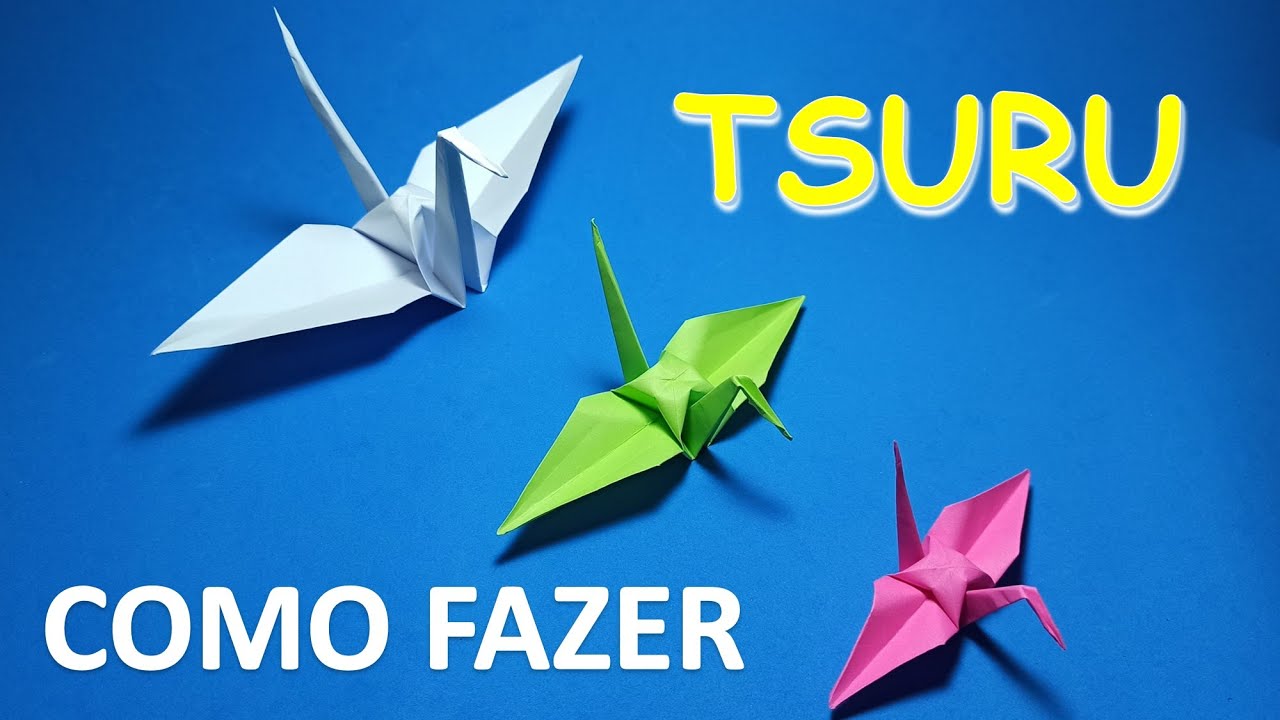 ORIGAMI - COMO FAZER UM TSURU: Passo A Passo Fácil e Simples