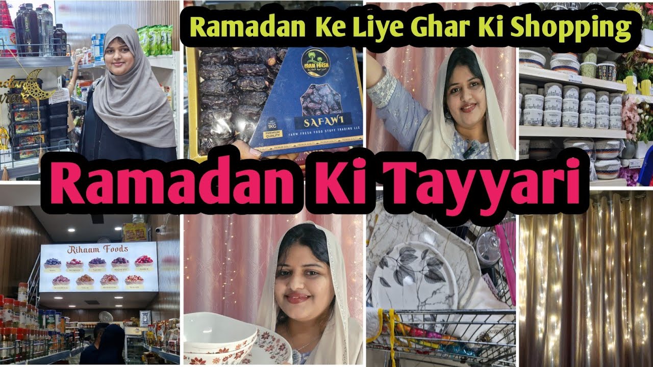 MERE New Ghar Me Ramadan Ki Tayyari🏡😍Ramadan Ke Liye Ghar Ki Shopping Aur Grocery🏡Ghar Me Naye Parde