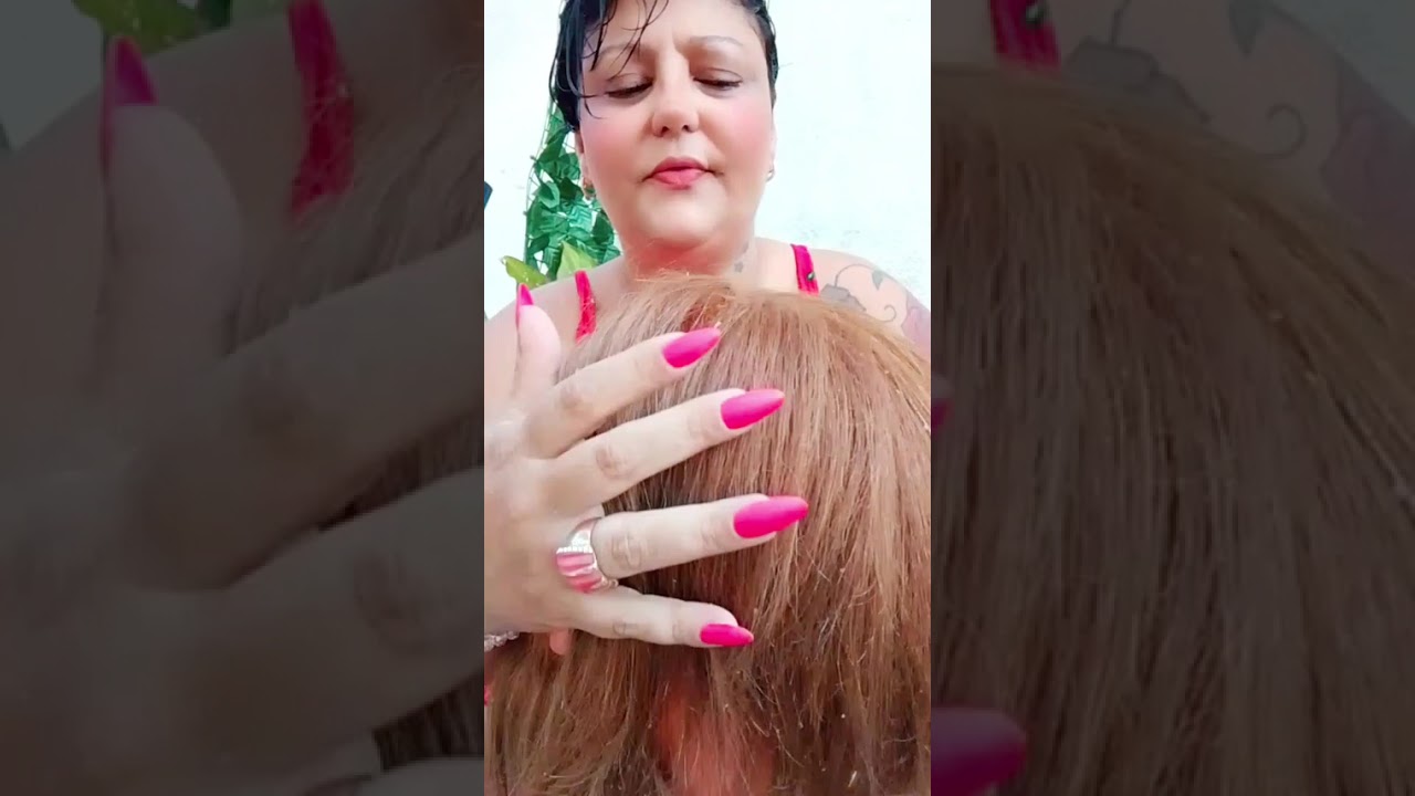 ASMR,🪞 Removendo caspa ao ar livre 