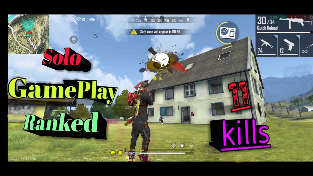 FREE FIRE SOLO RANKED GAMEPLAY../-  TOTAL GAMEING  STATION