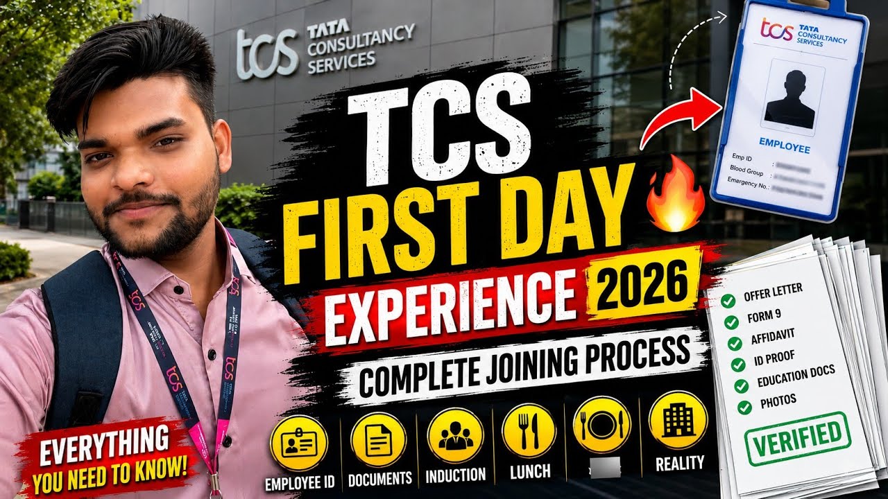 TCS First Day Experience 2026 🔥 | TCS Complete Joining Process | TCS Welcome Kit Unboxing 2026