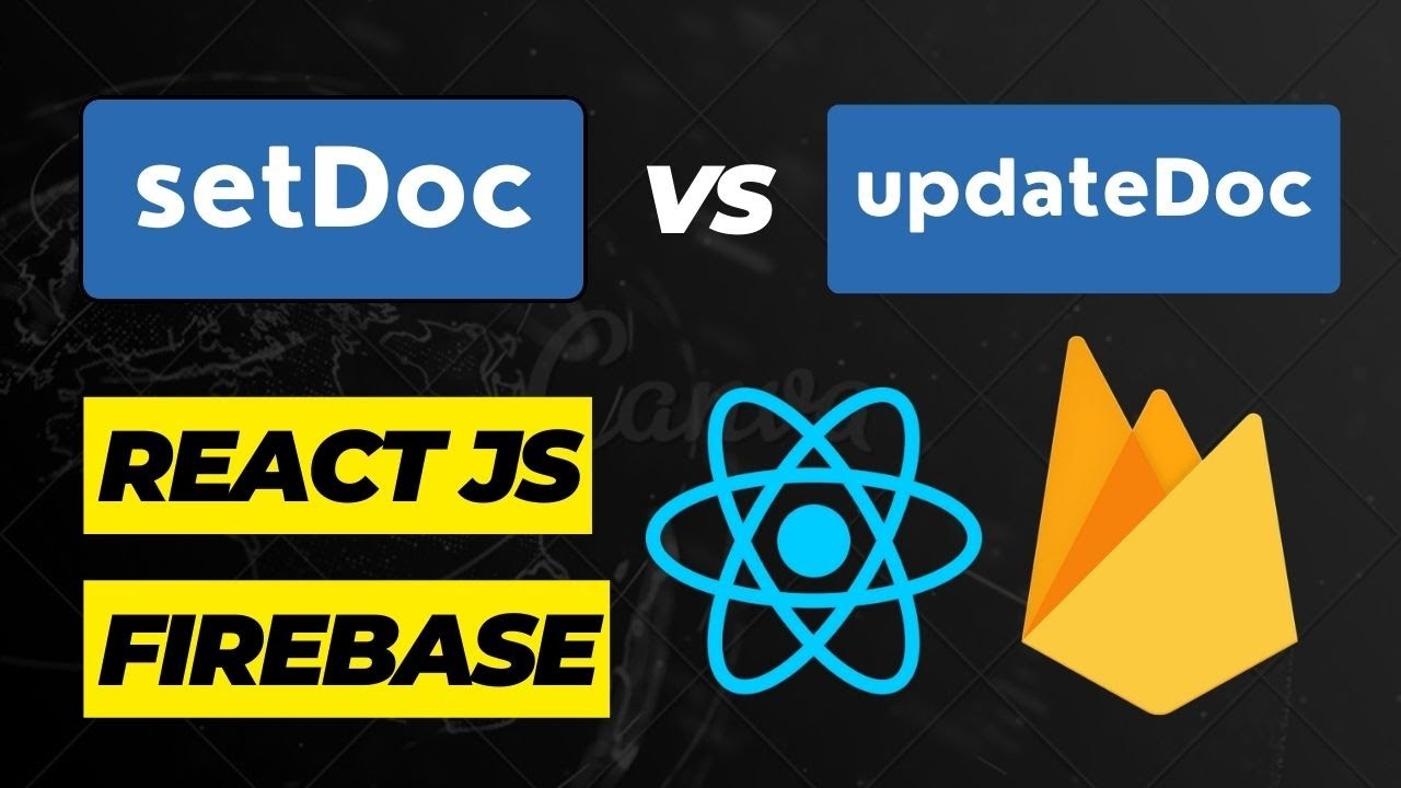 Difference between setDoc and updateDoc in firebase with React JS project with example