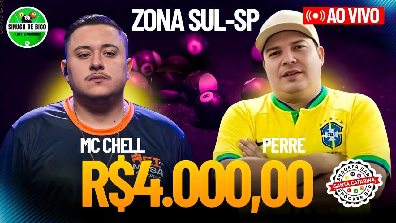 07/02 - MC CHELL VS PERRE - JOGOS NA ZONA SUL DE SP - SINUCA AO VIVO #018