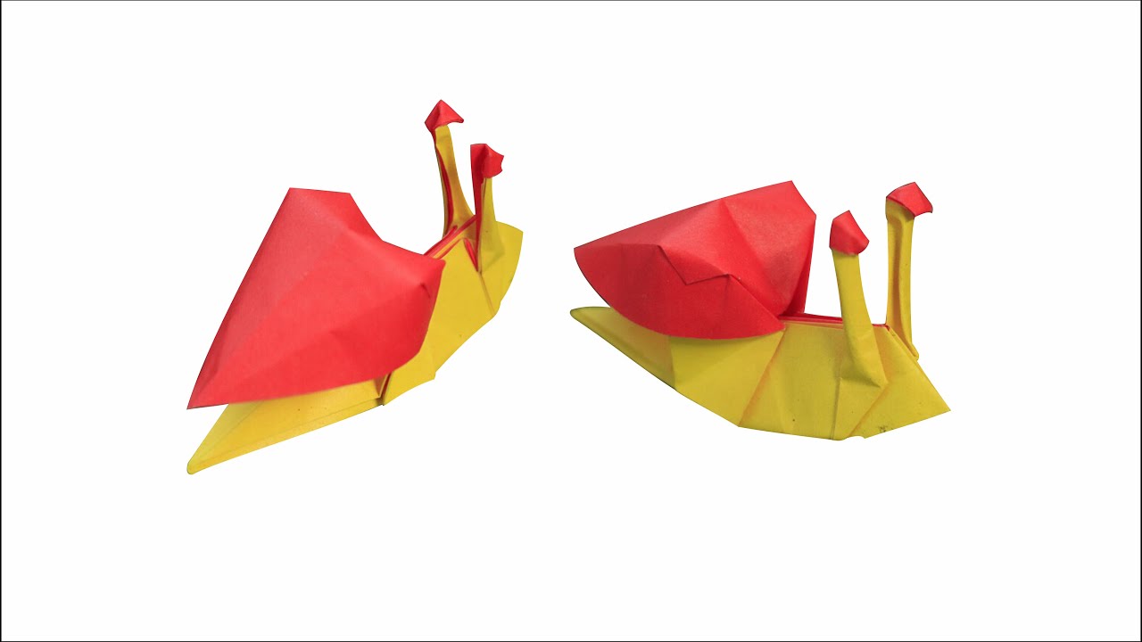 Origami Heart Snail by PaperPh2