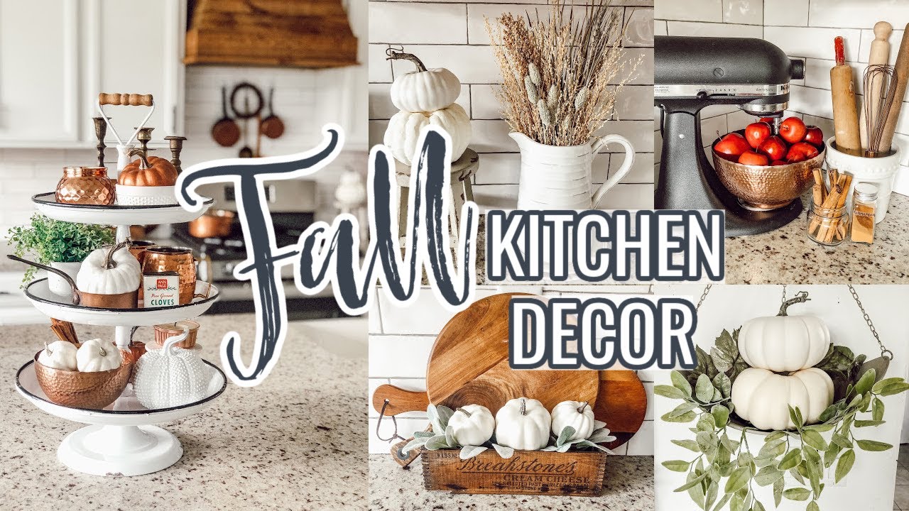 FALL DECORATE WITH ME 2020| Farmhouse Kitchen Fall Decor | Fall Tiered Tray 2020 | Decorating Ideas