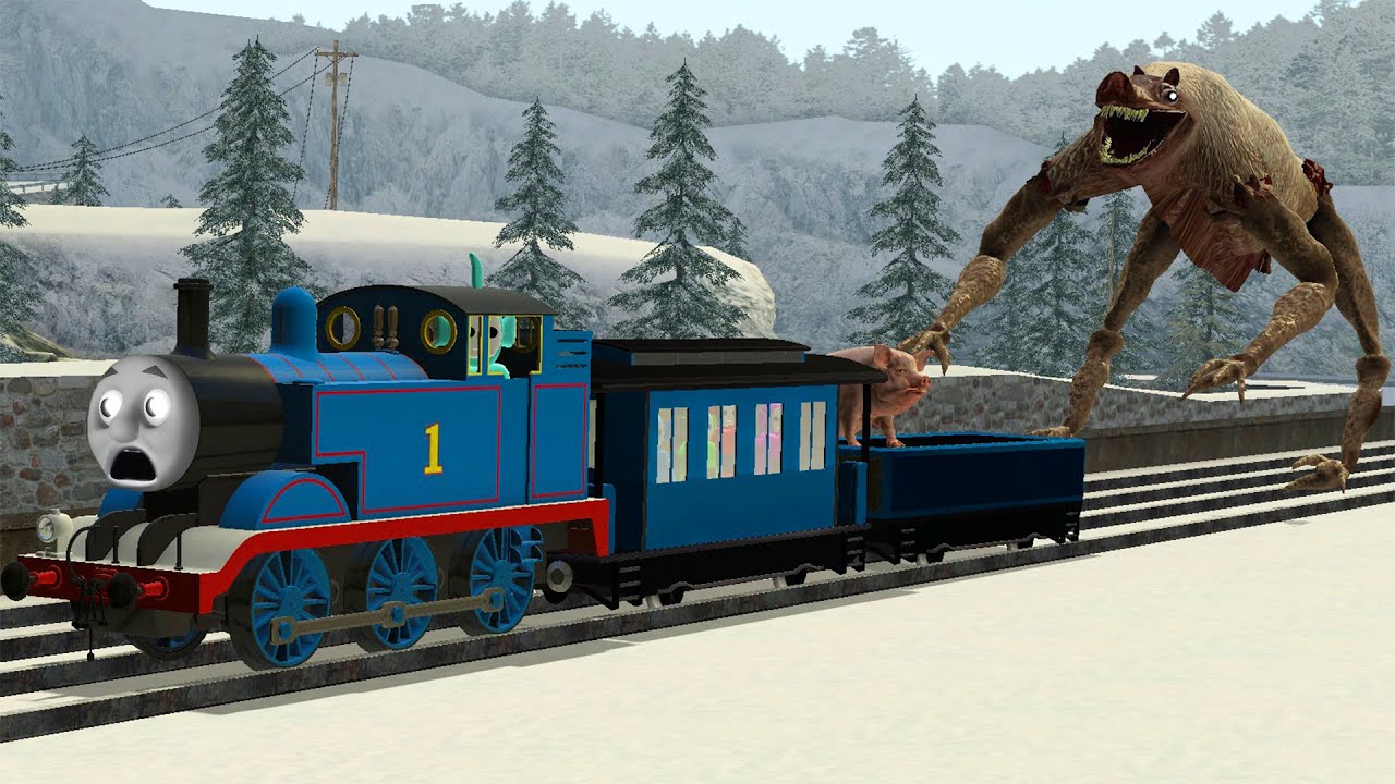 Building a Thomas Train Chased By TV Eater,Bus Eater,Car Eater,Pig Monster in GMod