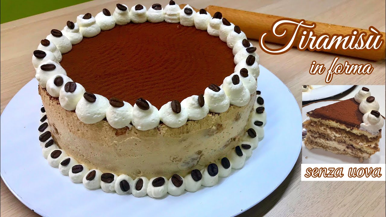 TIRAMISU' IN FORMA ricetta veloce senza uova senza cottura NO BAKE TIRAMISÙ CAKE