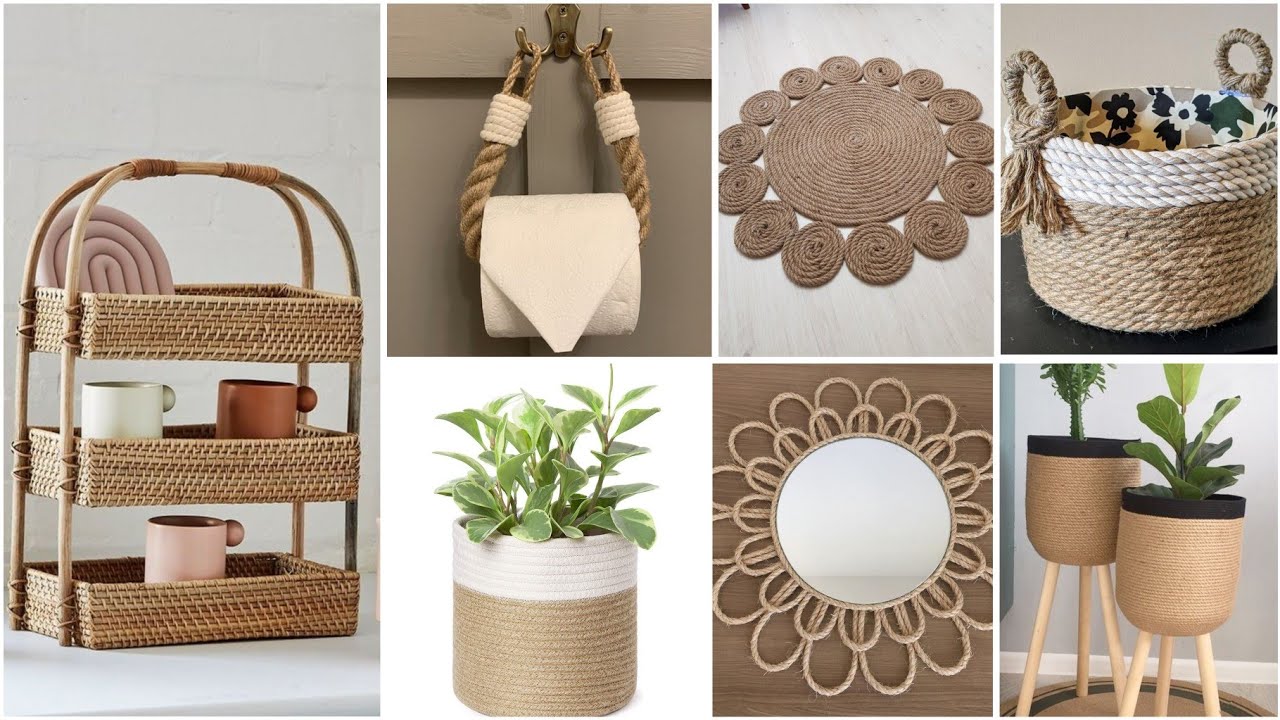 أفكار ✨ابدعي في بيتك, بقطعة قماش,خيوط, ومسدس الشمع #craft #diy #deco #ideas #home#منظمات