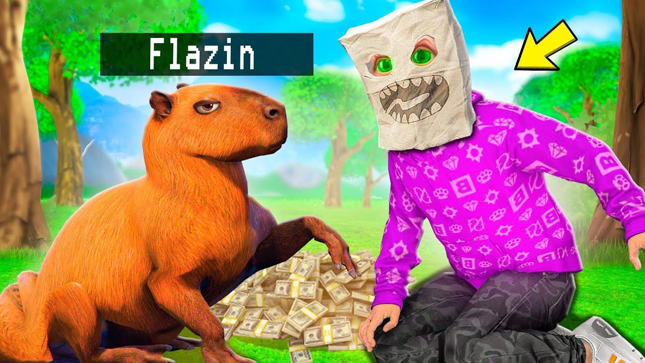 I BECAME A CAPYBARA ASSISTANT IN GTA 5 ! FLAZY BECAME A CAPYBARA FOR 24 HOURS