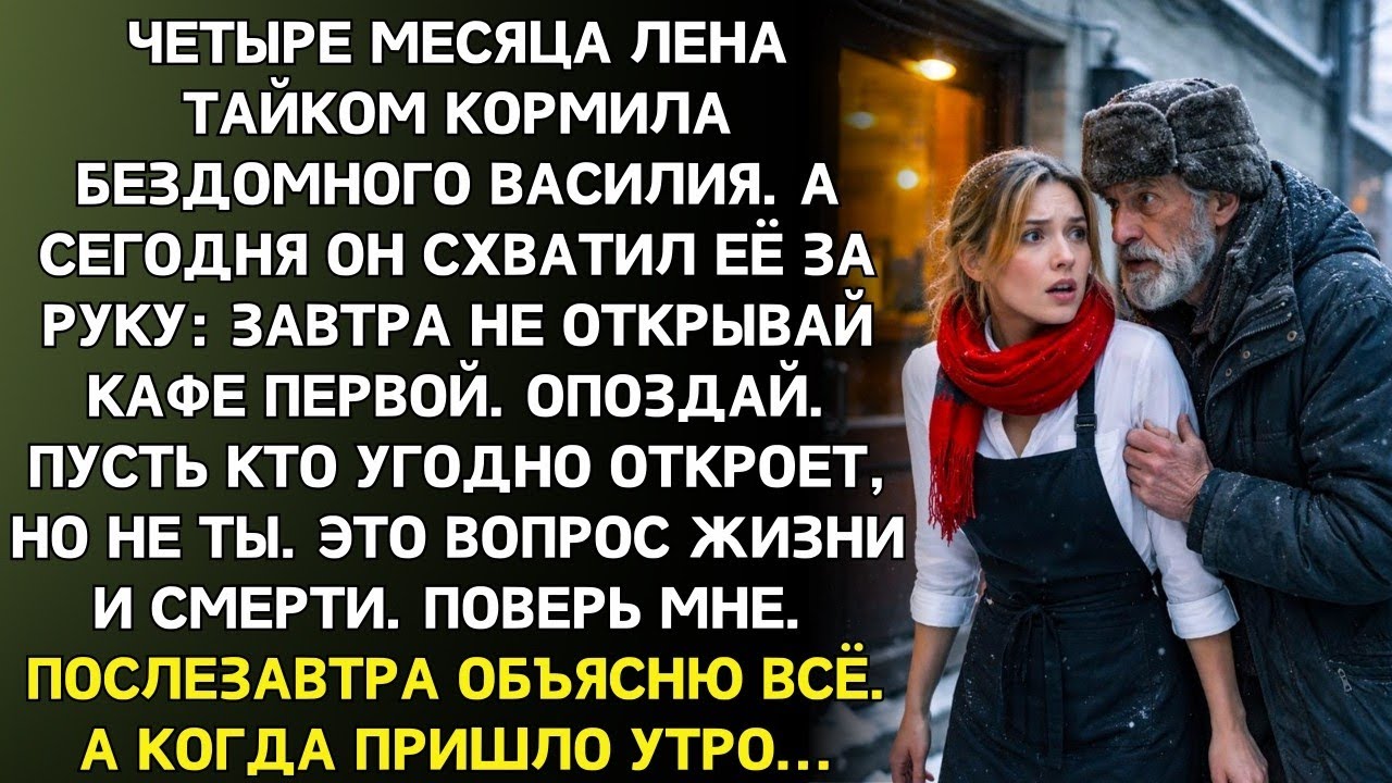 Не открывай сегодня кафе первой, прошептал бездомный, которому официантка постоянно давала еду.