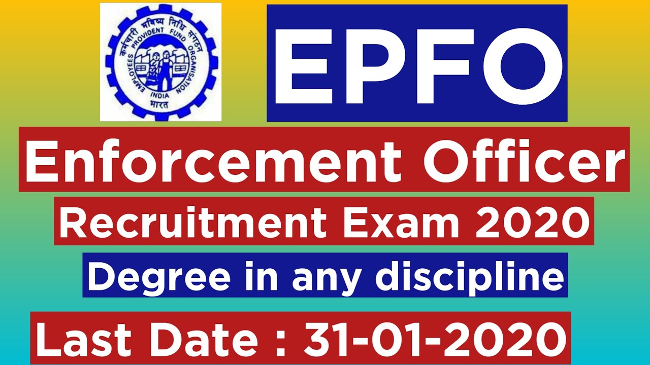 EPFO Enforcement Officer Exam 2020 -for freshers. | UPSC EPFO Exam 2020 | Employments Point