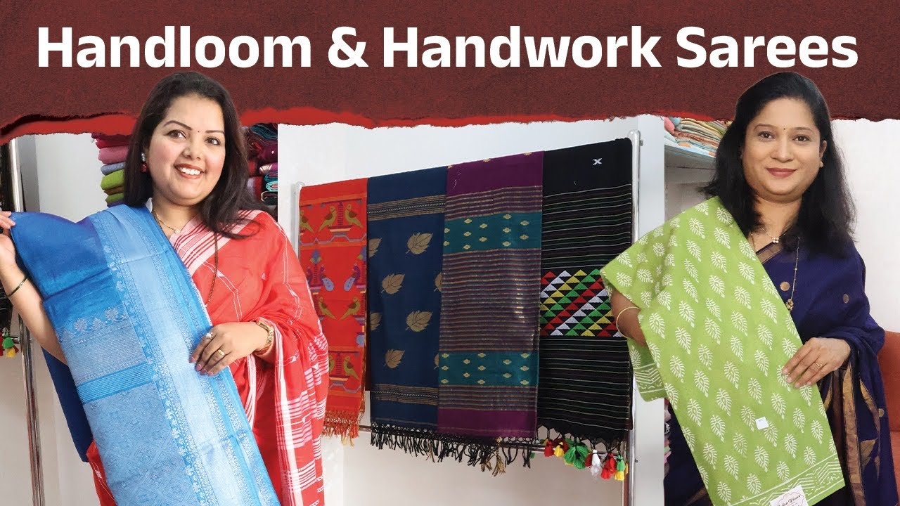 Handloom & Handwork Sarees| Sarees from 680 Rs! Office wear, traditional wear| Shopping Vlog| 