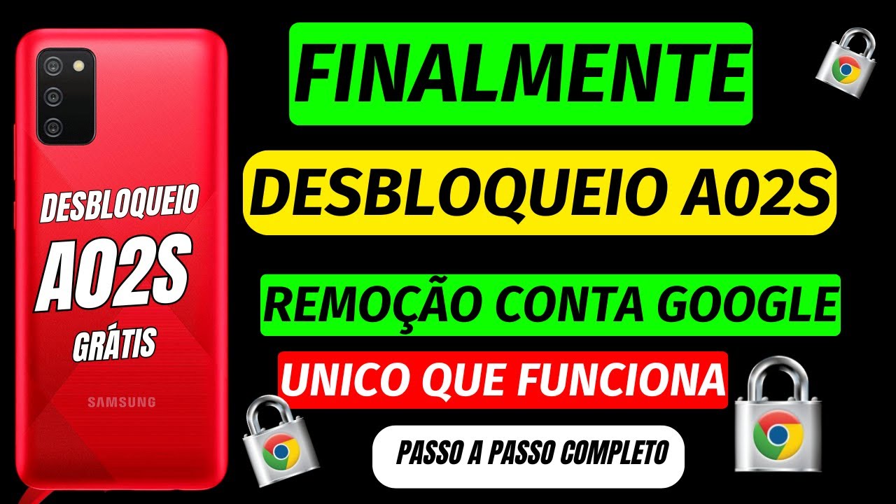 Como Remover Conta Google do Samsung A02s - Desbloqueio a02s ✅ Método Atualizado Passo a Passo!
