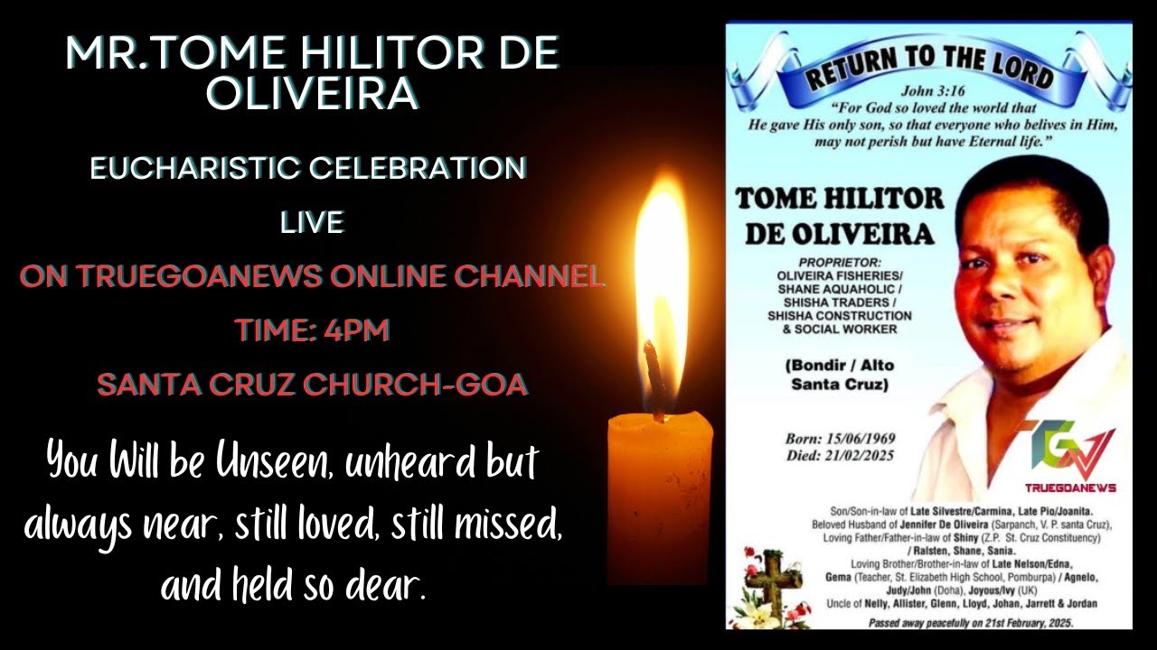 Funeral ceremony of Mr.Tome Hilitor De Oliveira's(Eucharist celebration)Santa Cruz,Church,Goa,2025
