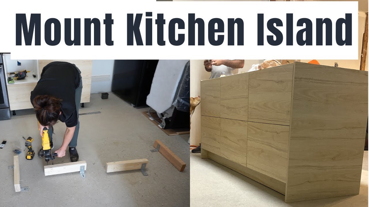How to Mount Kitchen Island to Floor - Ikea Sektion