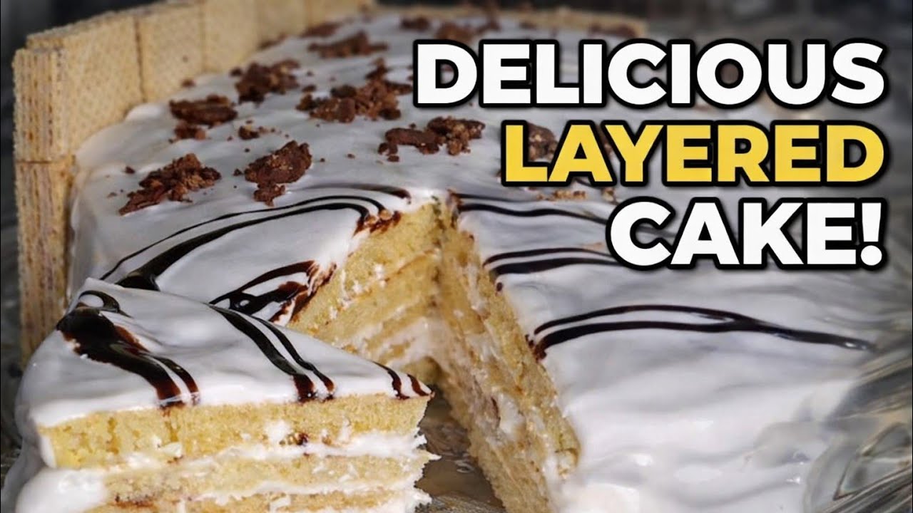 No Oven/Layered Cake 🎂 Super Soft & Delicious/Home made Cake