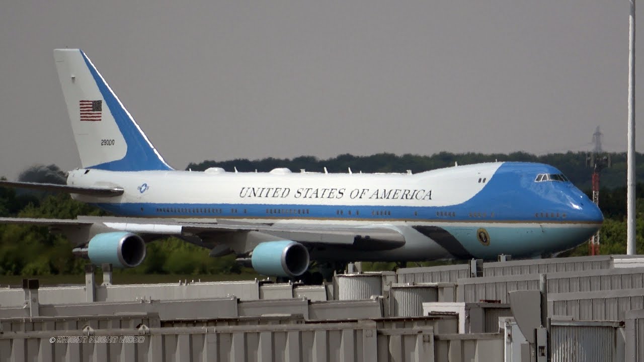 Air Force One with U.S. President Donald Trump landed at London's Stansted Airport July 12, 2018