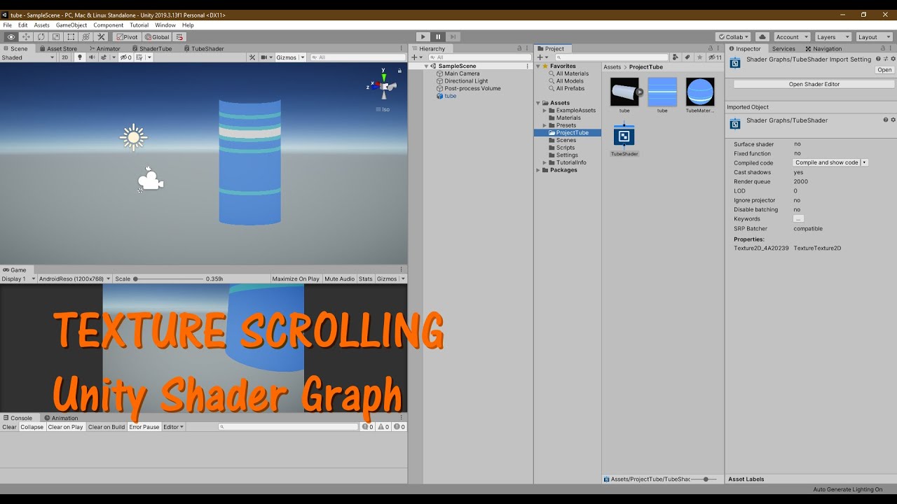 Texture Scrolling effect - Unity Shader Graph