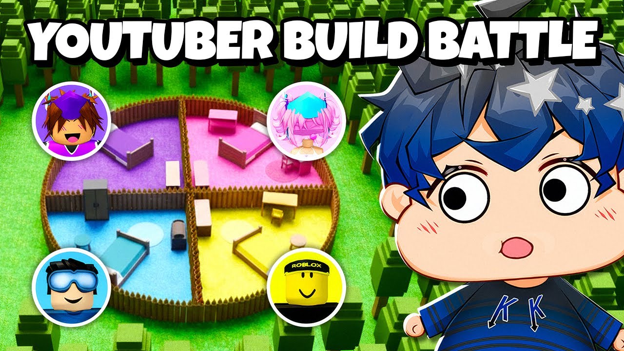 YOUTUBER BASE BUILD BATTLE in 99 NIGHTS IN THE FOREST