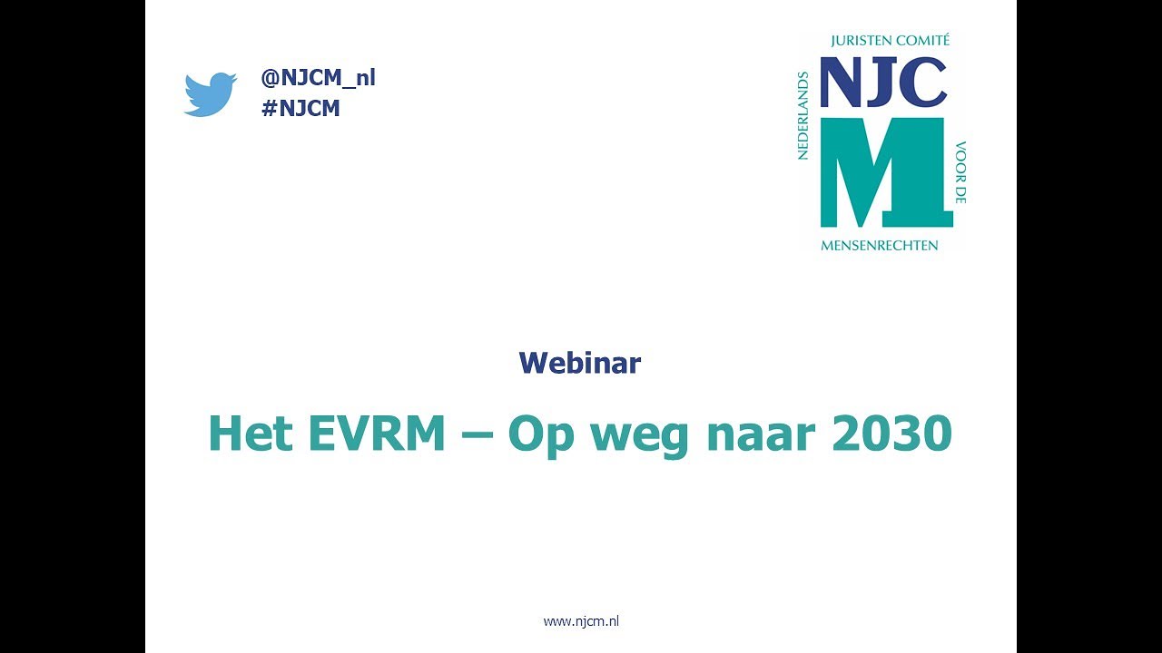 NJCM Webinar - Het EVRM op Weg naar 2030