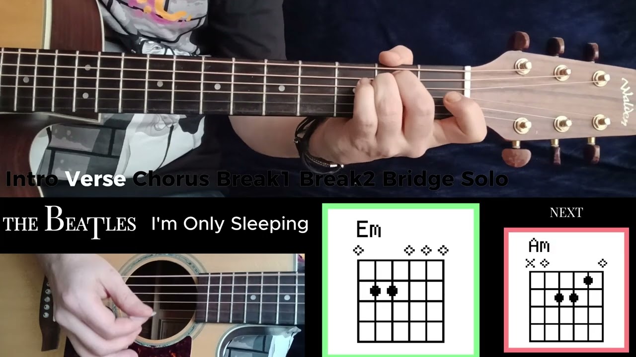 I'm Only Sleeping (The Beatles) Guitar Tutorial